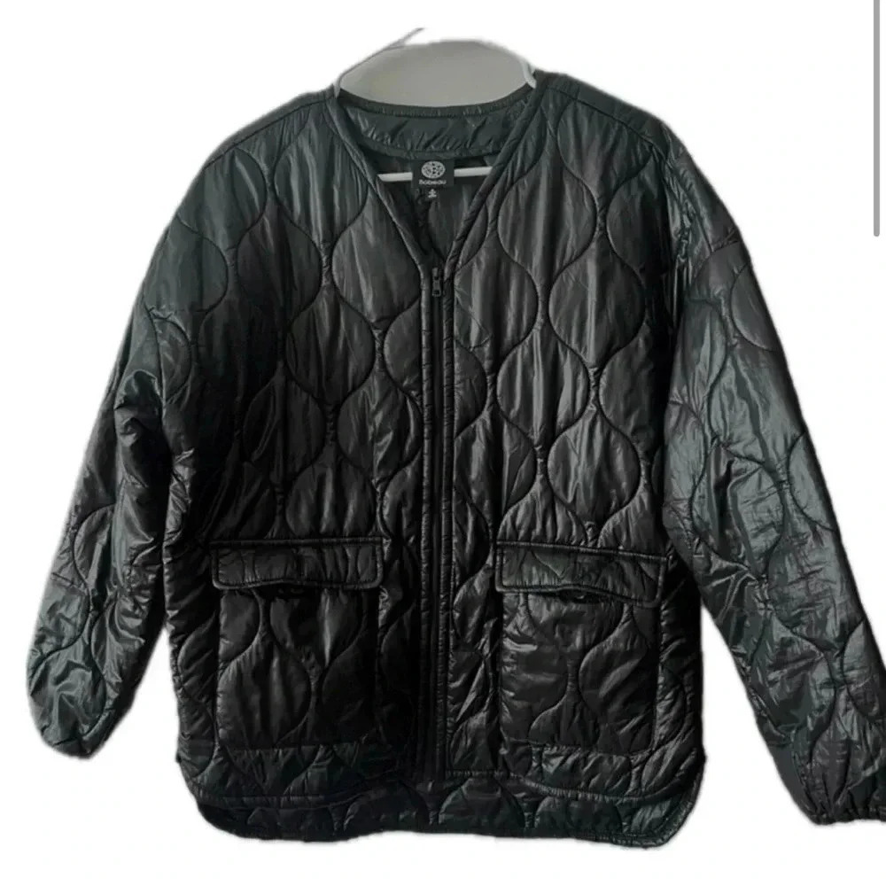 Bobeau Black Quilted Puffer Jacket Size Small